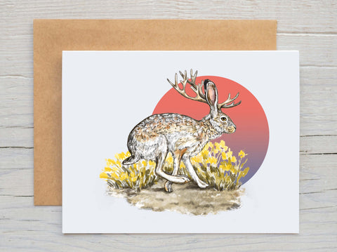 Jackalope Greeting Card