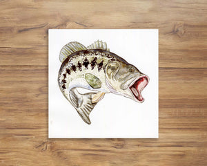 Largemouth Bass Watercolor Painting