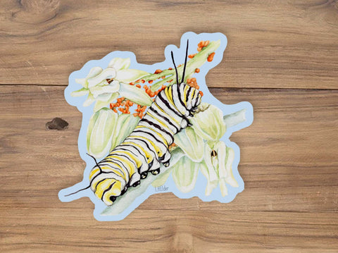 Monarch Caterpillar Sticker