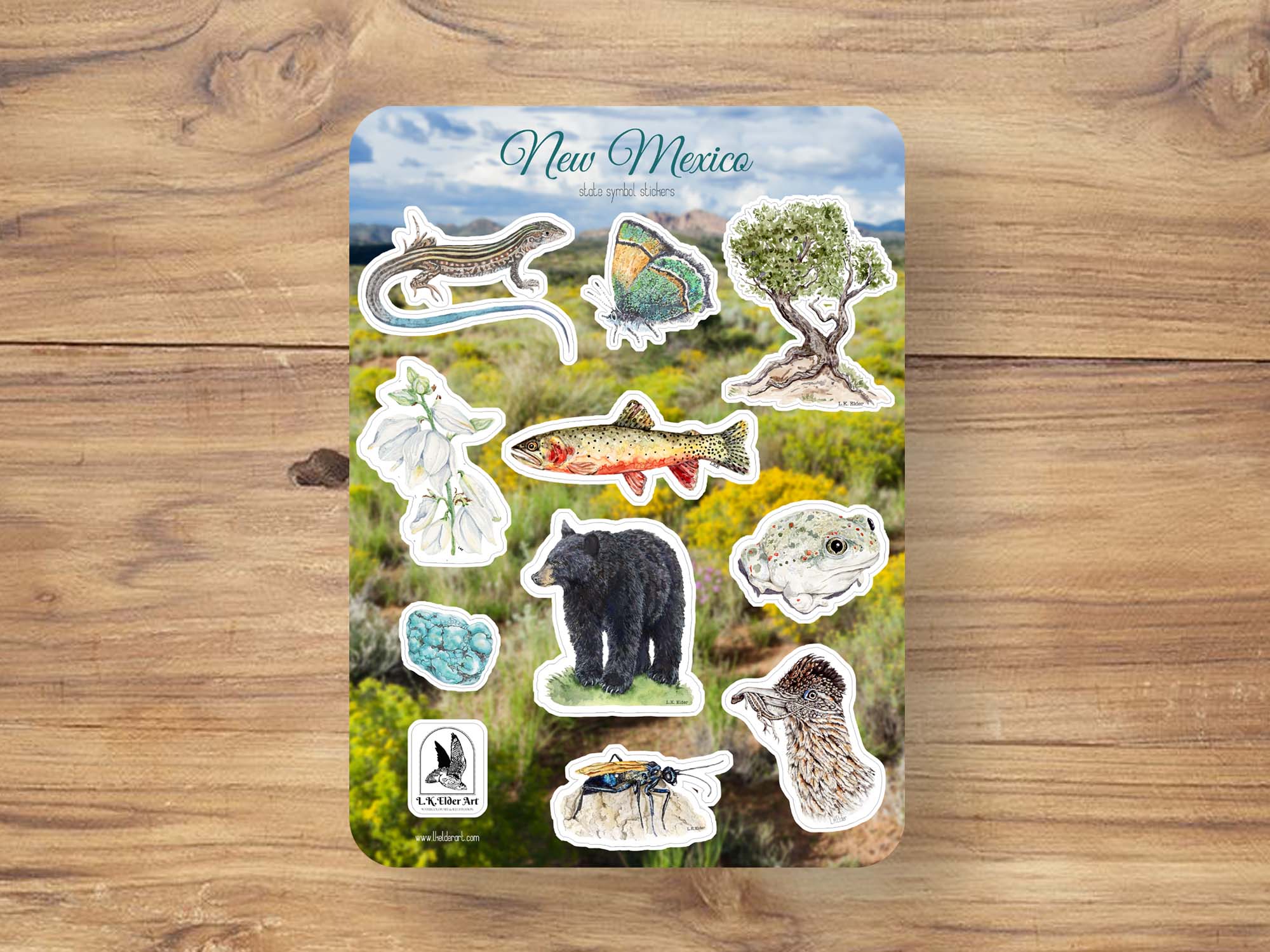 New Mexico Nature State Symbols Stickers