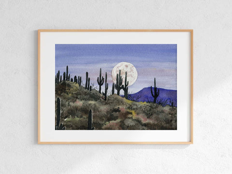 Sonoran Moonrise Print