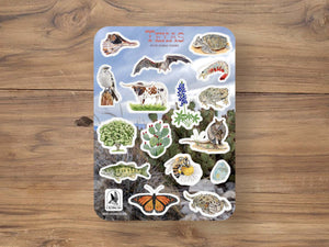 Texas Nature State Symbols Stickers