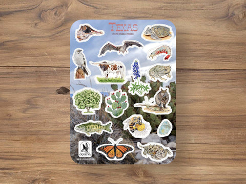 Texas Nature State Symbols Stickers