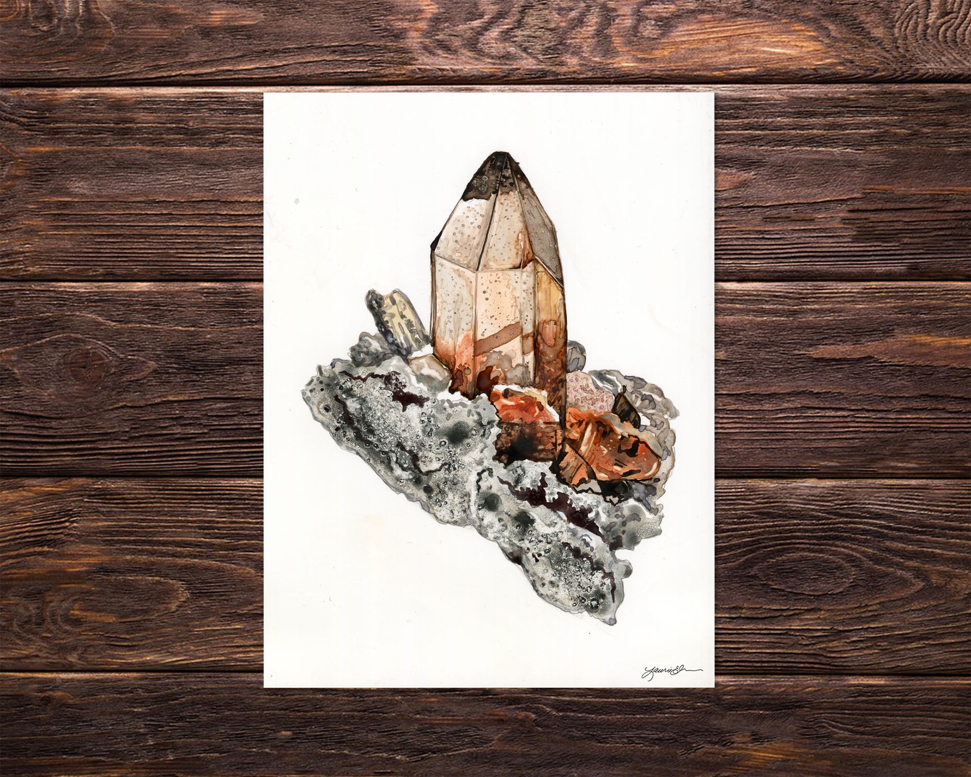 Topaz Original Watercolor Painting
