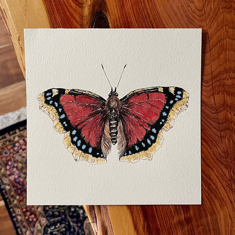 Mourning Cloak Watercolor